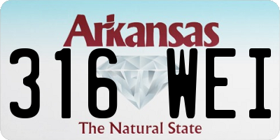 AR license plate 316WEI