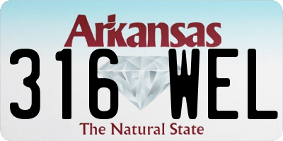 AR license plate 316WEL
