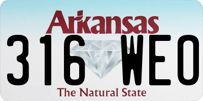 AR license plate 316WEO
