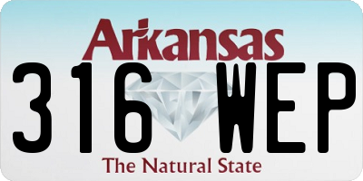 AR license plate 316WEP