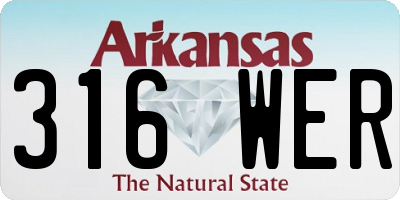 AR license plate 316WER