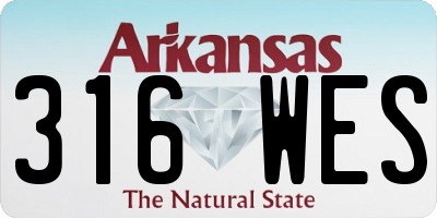 AR license plate 316WES