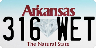 AR license plate 316WET