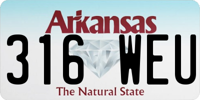 AR license plate 316WEU