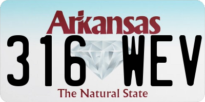 AR license plate 316WEV