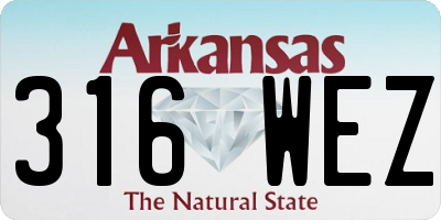 AR license plate 316WEZ