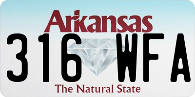 AR license plate 316WFA