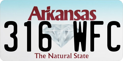 AR license plate 316WFC