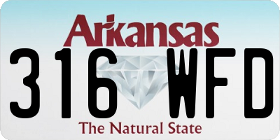 AR license plate 316WFD