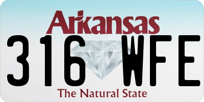 AR license plate 316WFE