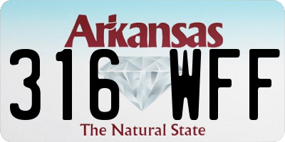 AR license plate 316WFF