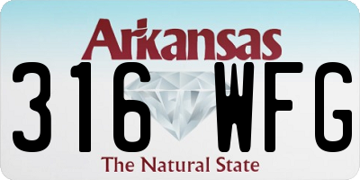 AR license plate 316WFG