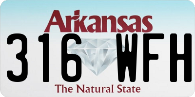 AR license plate 316WFH