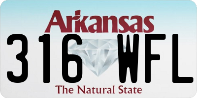 AR license plate 316WFL