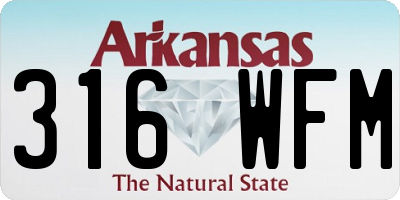 AR license plate 316WFM