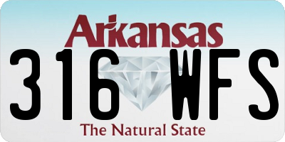 AR license plate 316WFS