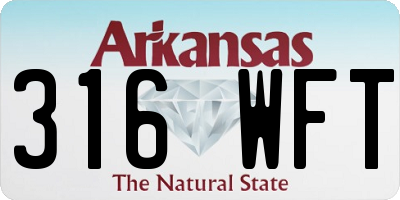 AR license plate 316WFT