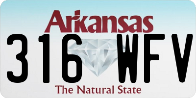 AR license plate 316WFV