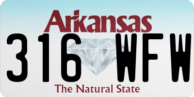 AR license plate 316WFW