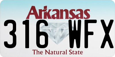 AR license plate 316WFX