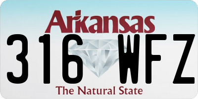 AR license plate 316WFZ