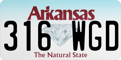 AR license plate 316WGD