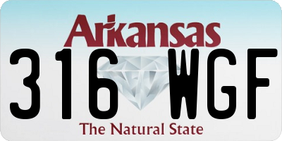 AR license plate 316WGF