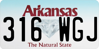 AR license plate 316WGJ