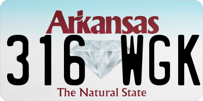 AR license plate 316WGK