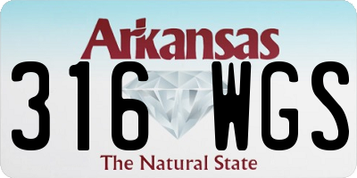 AR license plate 316WGS