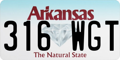 AR license plate 316WGT