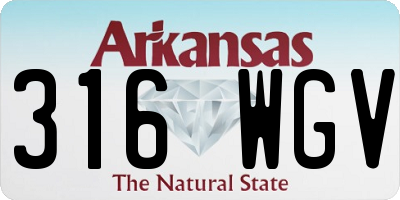 AR license plate 316WGV