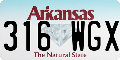 AR license plate 316WGX