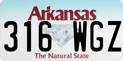 AR license plate 316WGZ