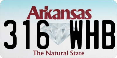 AR license plate 316WHB