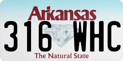AR license plate 316WHC