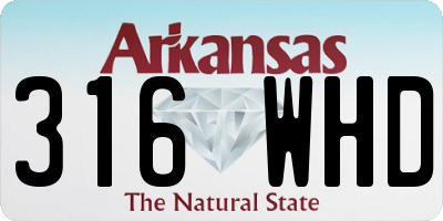 AR license plate 316WHD
