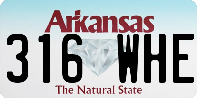 AR license plate 316WHE