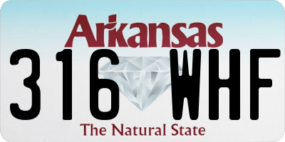 AR license plate 316WHF