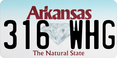 AR license plate 316WHG