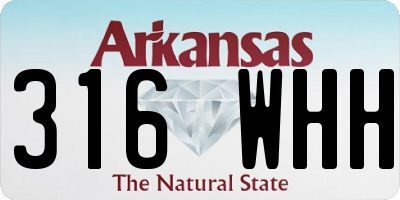 AR license plate 316WHH