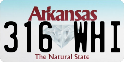 AR license plate 316WHI