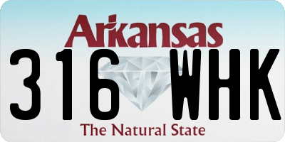 AR license plate 316WHK
