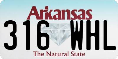 AR license plate 316WHL