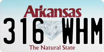 AR license plate 316WHM