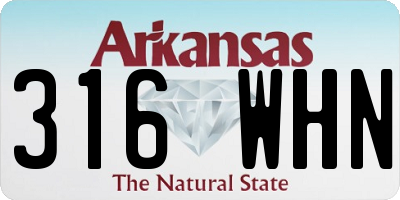 AR license plate 316WHN