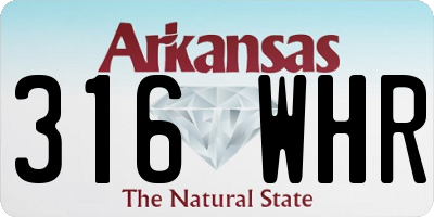 AR license plate 316WHR