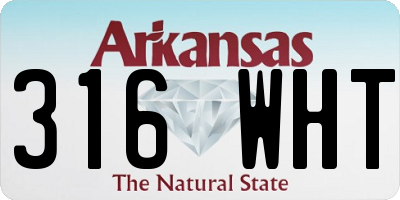 AR license plate 316WHT