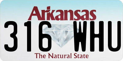 AR license plate 316WHU
