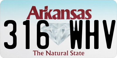 AR license plate 316WHV